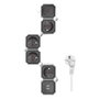 LogiLink Regleta de enchufes con diseño de serpiente, 4 tomas de seguridad y 2x USB-A, blanco/negro