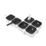 LogiLink Regleta de enchufes con diseño de serpiente, 4 tomas de seguridad y 2x USB-A, blanco/negro