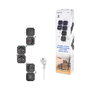 LogiLink Regleta en forma de serpiente con 4 tomas de seguridad y 2 USB-A, blanco/negro