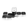 LogiLink Regleta en forma de serpiente con 4 tomas de seguridad y 2 USB-A, blanco/negro