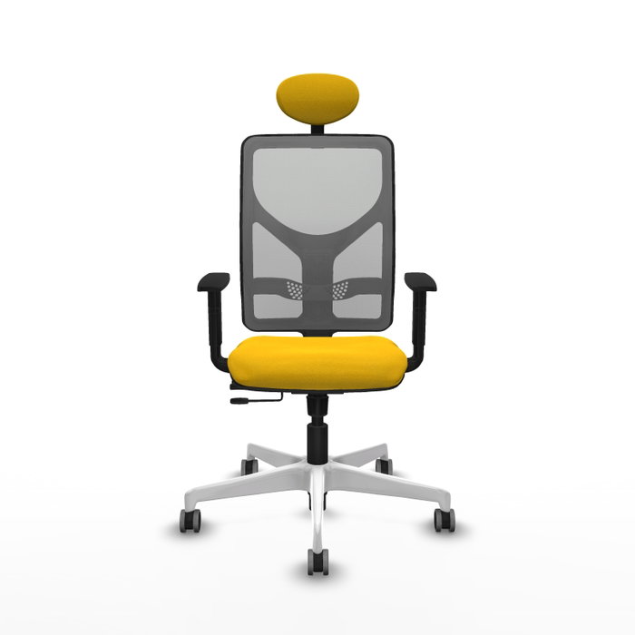PIQUERAS Y CRESPO Silla de oficina Motilla con mecanismo Sincro/Traslack, Amarillo y Gris PIQUERAS Y CRESPO Silla de oficina Motilla con mecanismo Sincro/Traslack, Amarillo y Gris