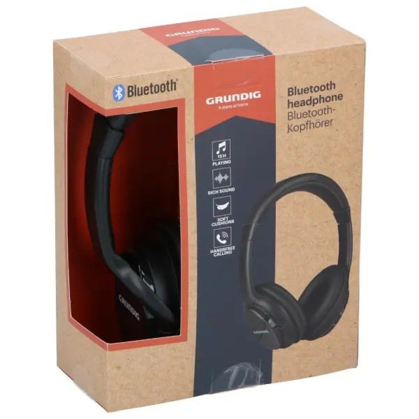 GRUNDIG Auricular Diadema Bluetooth BT - Negro