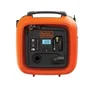Black+Decker Inflador Compresor 12V 11 Bares 160 PSI con Mango de Goma y Accesorios