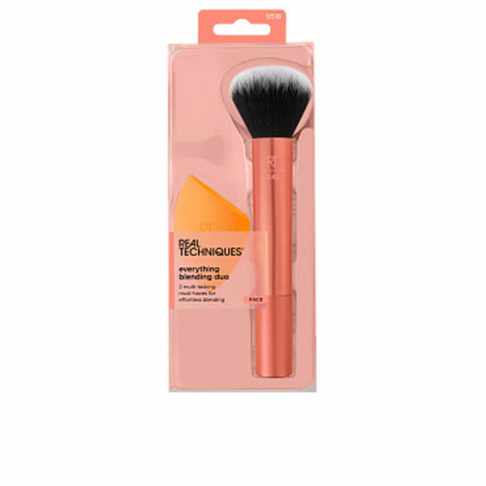 Real Techniques Everything Blending Duo con Brocha 245 y Esponja Miracle