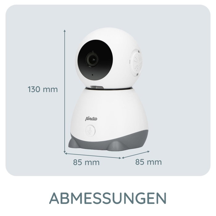 Alecto Monitor de Bebé Wi-Fi con Cámara, Blanco/Gris