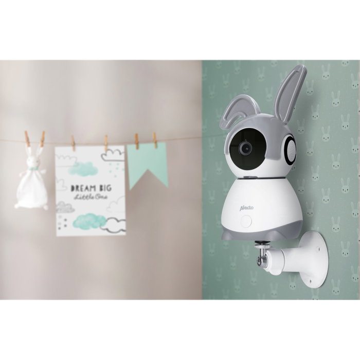 Alecto Monitor de Bebé Wi-Fi con Cámara, Blanco/Gris