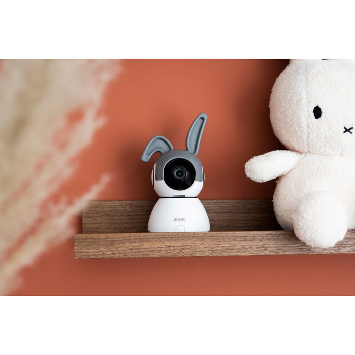 Alecto Monitor de Bebé Wi-Fi con Cámara, Blanco/Gris