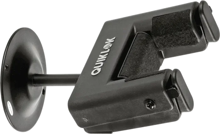 Quiklok Soporte Pared Guitarra con Autobloqueo de Seguridad Negro