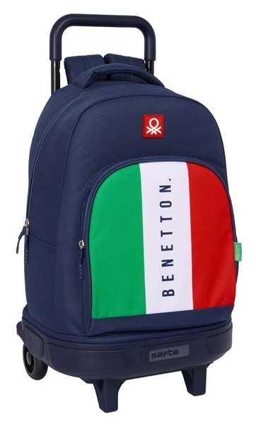 Safta Mochila grande con ruedas compact extraíble Benetton Flag