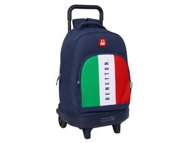Mochila Escolar Benetton Flag Azul marino 33 x 45 x 22 cm