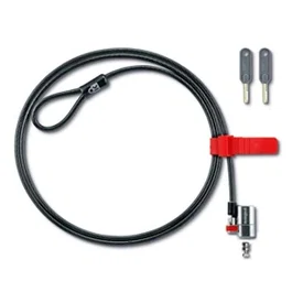 Kensington ClickSafe Candado de Seguridad para Portátil, Cuerda de Acero al Carbono, Bloqueo de Disco, Incluye 2 Llaves - Black