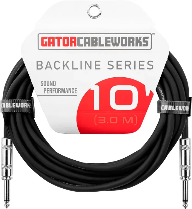 CABLEWORKS Cable de instrumento mono Jack/Jack recto negro 3 m