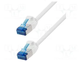 LogiLink Patch cable Cat.6A SlimLine S/FTP LSZH, blanco, 20 m