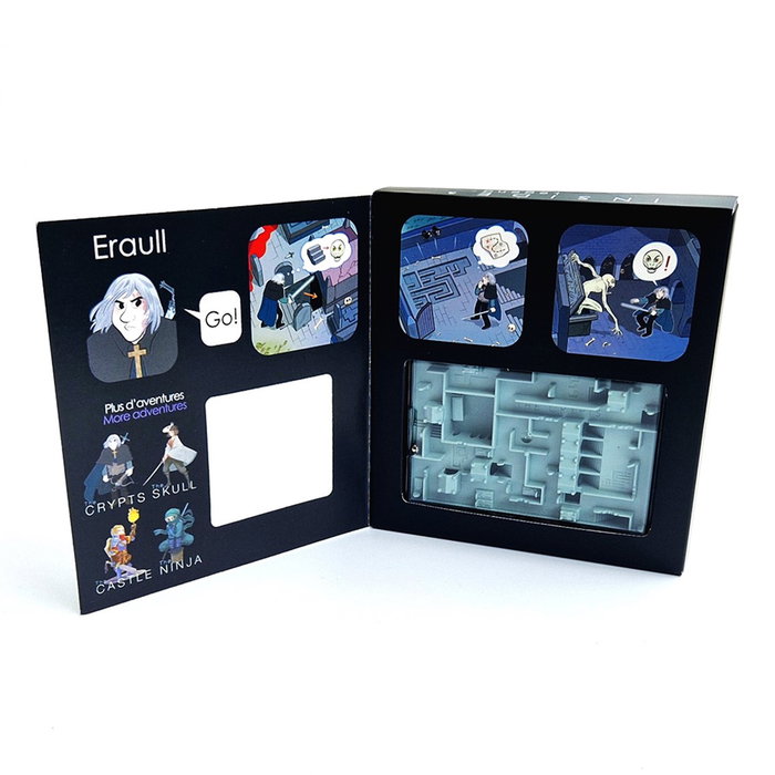 INSIDE 3 Legends Juego de Mesa The Crypts - Laberinto 3D, Mini Aventura de Habilidad, Rompecabezas, Juego Individual, Formato Compacto