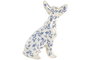 DKD Home Decor Figura de Resina Chihuahua Dorado Azul