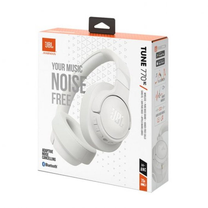 JBL Tune 770NC Auriculares Inalámbricos Blancos con Micrófono y Cancelación de Ruido Adaptativa
