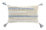 DKD Home Decor Cojín de Poliéster con Aplicaciones Blanco 50x30