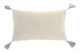 DKD Home Decor Cojín de Poliéster con Aplicaciones Blanco 50x30