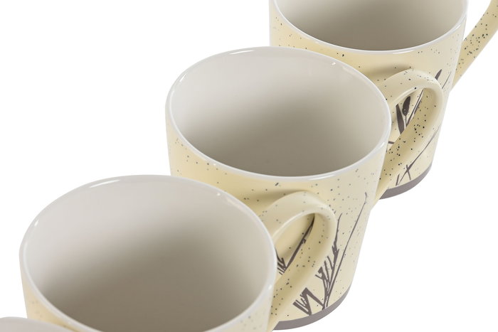 DKD Home Decor Taza Beige Marron Porcelana New Bone 400ml 6 Unidades 13 x 9.5 x 9 cm DKD Home Decor Taza Beige Marron Porcelana New Bone 400ml 6 Unidades 13 x 9.5 x 9 cm