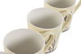 DKD Home Decor Taza Beige Marron Porcelana New Bone 400ml 6 Unidades 13 x 9.5 x 9 cm
