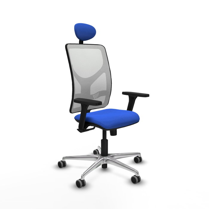 PIQUERAS Y CRESPO Silla de oficina Motilla con mecanismo Sincro, Azul y Blanco PIQUERAS Y CRESPO Silla de oficina Motilla con mecanismo Sincro, Azul y Blanco