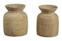 DKD Home Decor Jarrón de Madera Nepal Surtido Natural