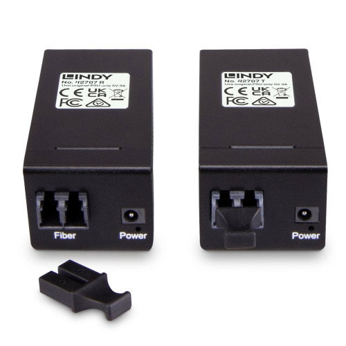 Lindy 42707 Extensor de Señales AV USB 3.1/3.0 Fibra Óptica LC a LC Negro