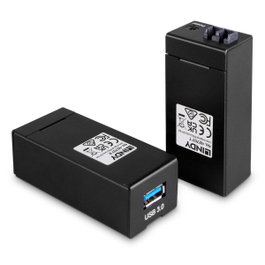 Lindy 42707 Extensor de Señales AV USB 3.1/3.0 Fibra Óptica LC a LC Negro