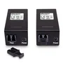 Lindy 42707 Extensor Audio/Video AV Transmisor Receptor por Fibra Óptica, Negro, 200 m, LC a LC, Alimentación 5V DC