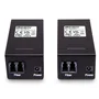 Lindy 42707 Extensor Audio/Video AV Transmisor Receptor por Fibra Óptica, Negro, 200 m, LC a LC, Alimentación 5V DC