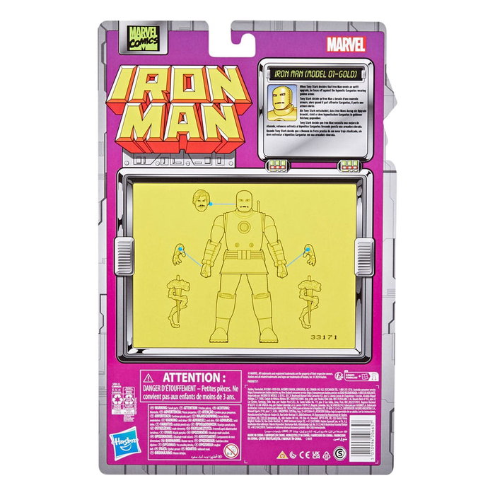 Hasbro Marvel Legends Iron Man Figura (Model 01-Gold) 15 cm