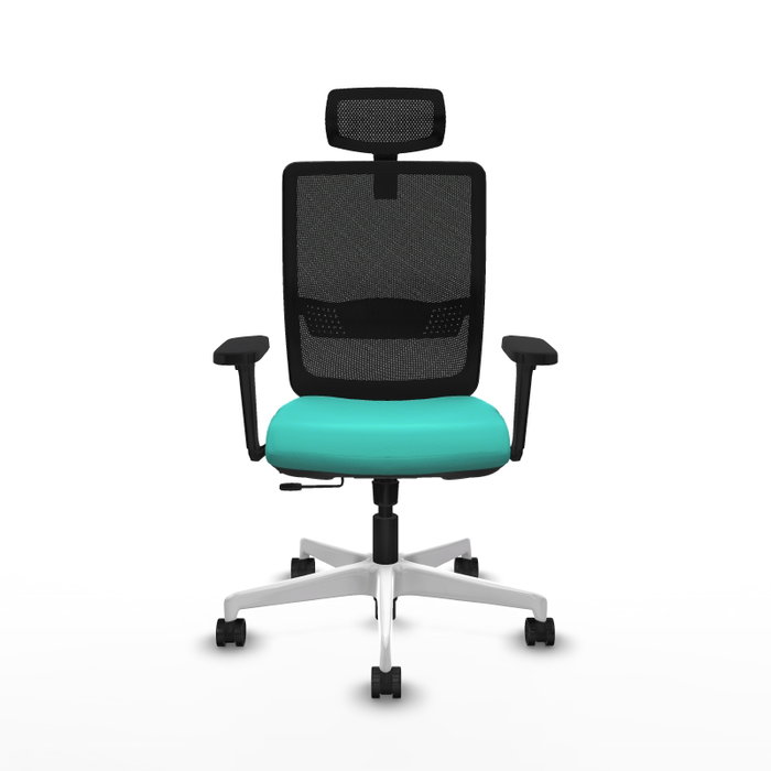 PIQUERAS Y CRESPO Silla de oficina Haches con mecanismo Sincro/Traslack Turquesa y Negro