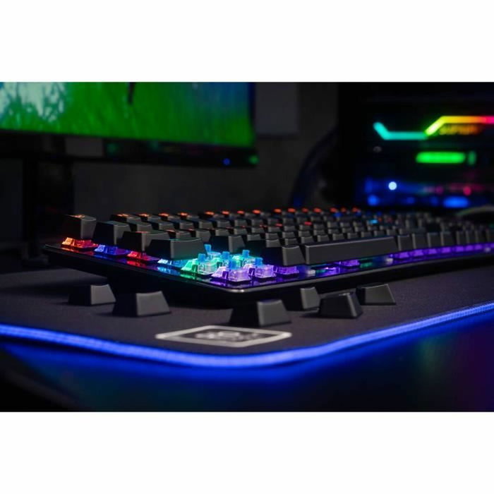 The G-Lab KEYZ Carbon - Teclado mecánico para juegos - FR - Interruptor azul