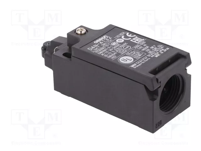 OMRON D4N-4132 Interruptor de fin de carrera con roldana de plástico de Ø9,5mm