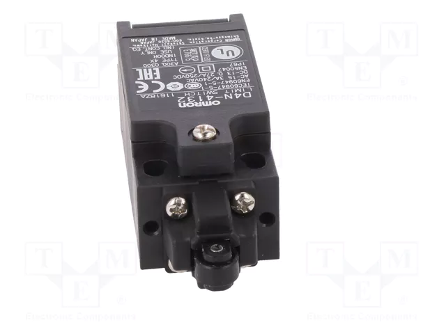 OMRON D4N-4132 Interruptor de fin de carrera con roldana de plástico de Ø9,5mm