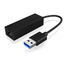 ICY BOX IB-AC501a Adaptador USB 3.2 Gen1 a Gigabit Ethernet Negro