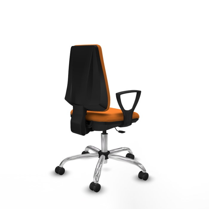 PIQUERAS Y CRESPO Silla de oficina Elche Naranja con Brazos Fijos