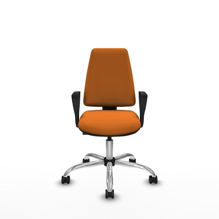 PIQUERAS Y CRESPO Silla de oficina Elche Naranja con Brazos Fijos