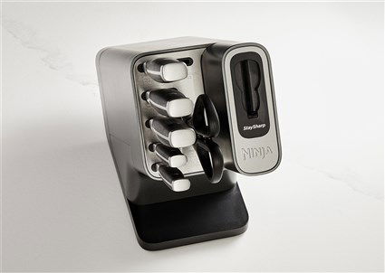 Ninja K32006EU Set de 6 Piezas Taco con Afilador Integrado, 5 Cuchillos, Tijeras Ninja Foodi de Acero Inoxidable Alemán Forjado