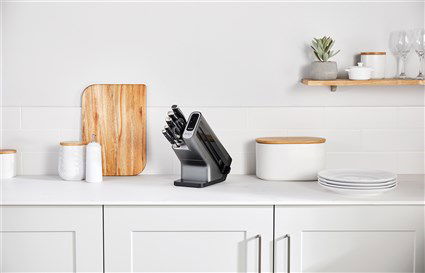 Ninja K32006EU Set de 6 Piezas Taco con Afilador Integrado, 5 Cuchillos, Tijeras Ninja Foodi de Acero Inoxidable Alemán Forjado