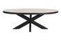 DKD Home Decor Mesa de Centro Metal y Mango Natural y Negro 130x70x45