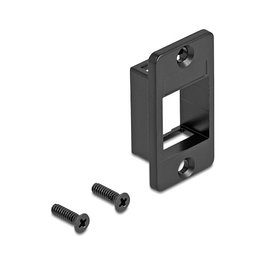 DeLOCK 67336 Soporte Keystone para instalación en carcasa y montaje en panel, Negro