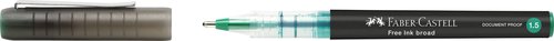 Faber-Castell Free Ink Bolígrafo de tinta líquida punta ancha 1,5 mm Verde (Set de 12) Faber-Castell Free Ink Bolígrafo de tinta líquida punta ancha 1,5 mm Verde (Set de 12)