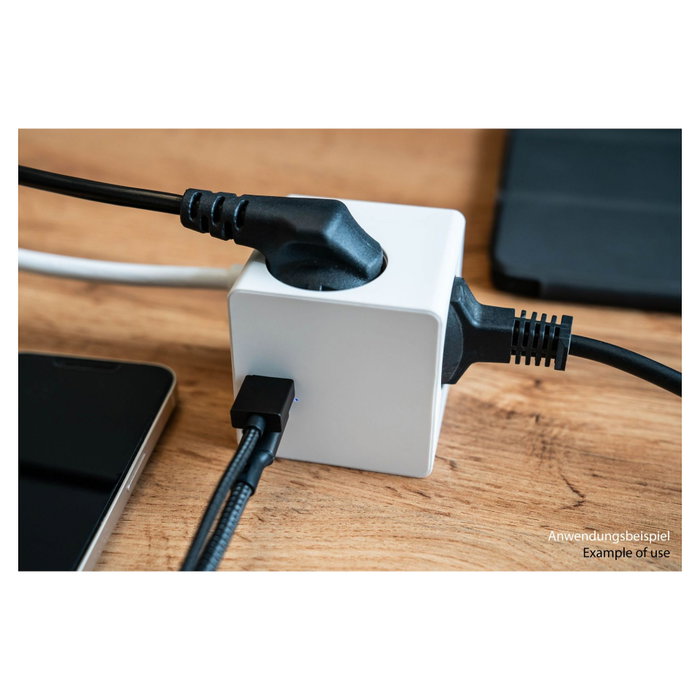 Kabelmeister Cubo de enchufes 3-fach USB-C USB-A, blanco, 2m Kabelmeister Cubo de enchufes 3-fach USB-C USB-A, blanco, 2m