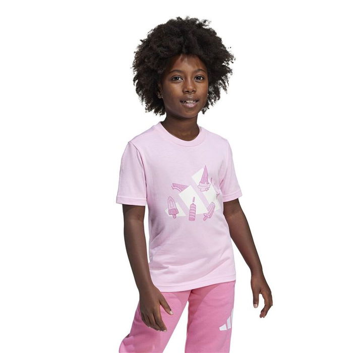 Camiseta de Manga Corta Infantil Adidas Lk Ice Rosa XL