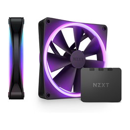 NZXT F140 RGB DUO Twin Pack Ventilador RGB 140mm Negro con Controlador - RF-D14DF-B1 - 2 Unidades