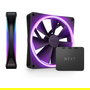 NZXT F140 RGB DUO Twin Pack Ventilador RGB 140mm Negro con Controlador - RF-D14DF-B1 - 2 Unidades