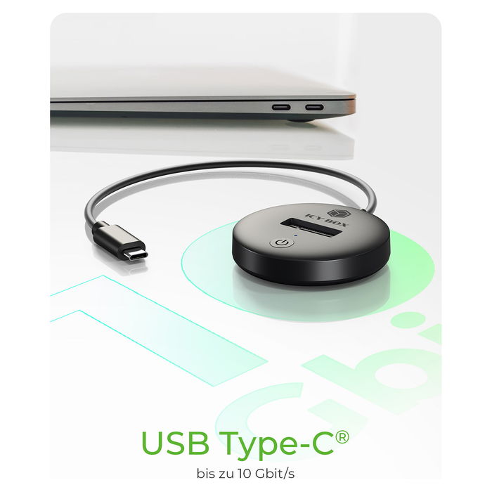 ICY BOX IB-1610MCD-C31 Docking Station para SSD M.2 NVMe y SATA USB 3.2 Gen 2 Type-C, Compatible con Windows, Mac, Linux