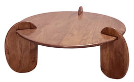DKD Home Decor Mesa de Centro Mango 98x98x46 Marrón