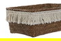 DKD Home Decor Cesta Boho Natural Blanco Fibra Set 3 Piezas 17 x 10 x 23 cm